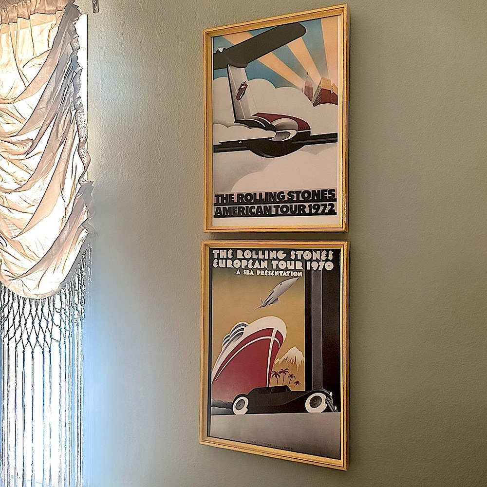 ROLLING STONES 1972 tour framed reproduction posters‎